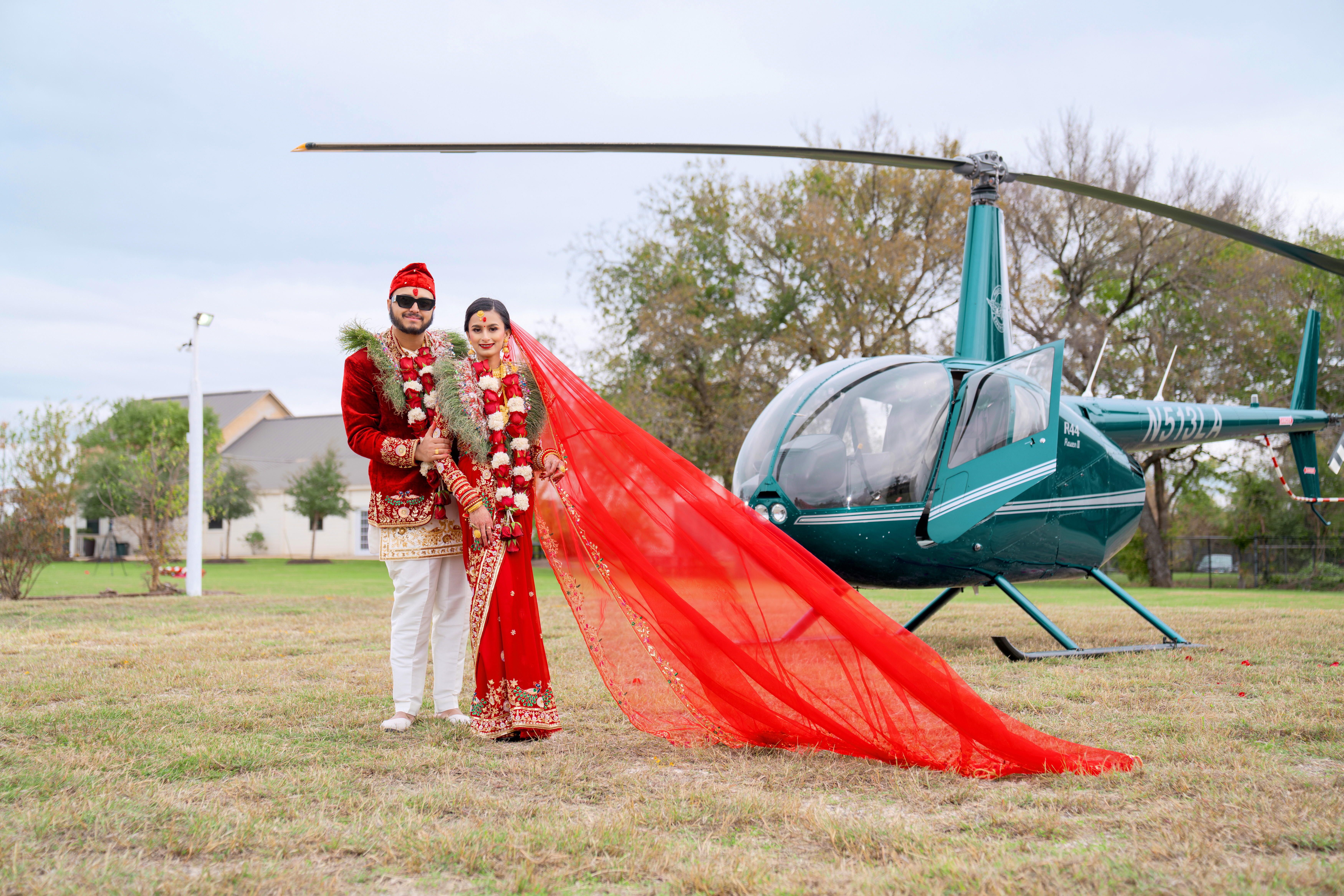 Helicopter Wedding Entry