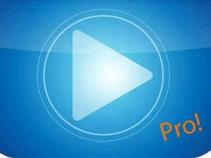 App artwork: a large play button on a blue background with the word Pro